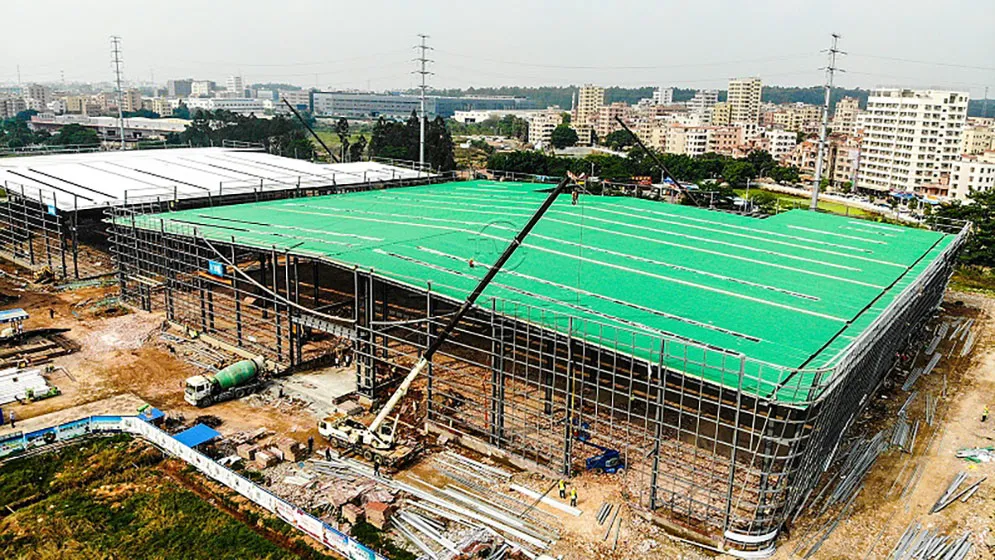 منشأة صناعية فولاذية ذات أبعاد كبيرة