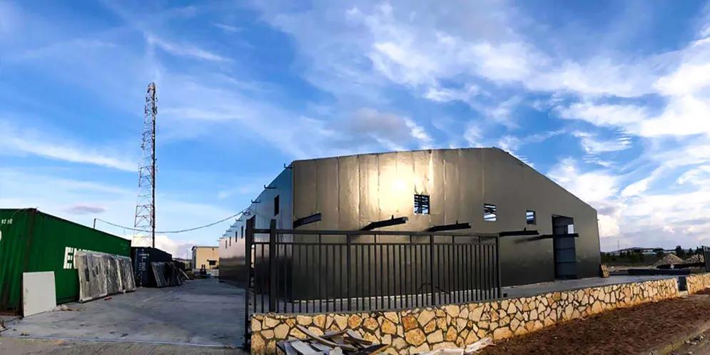 مشروع مستودع بهيكل فولاذي في اسرائيل